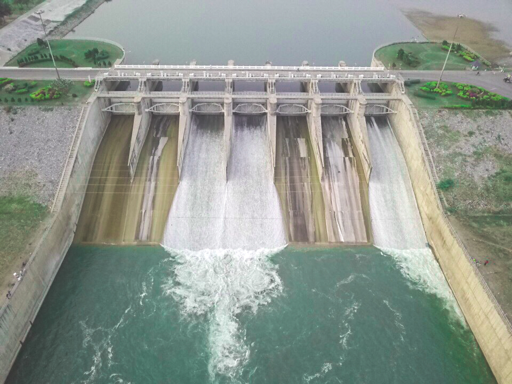 giant dam from the air